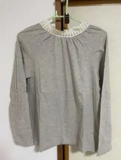 Samansa Mos2 グレー 長袖Tシャツ F