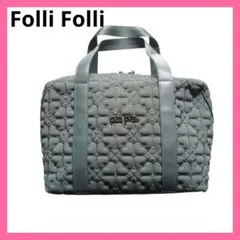 フォリフォリ キルティング ハンドバッグ ダークグリーン クローバー＆ハート