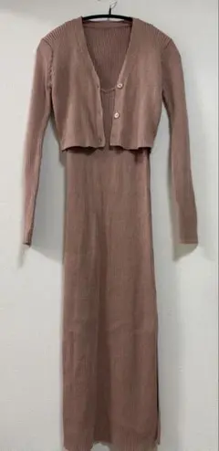 【GRL】グレイル rut822 セットアップ ラメカーデキャミワンピ