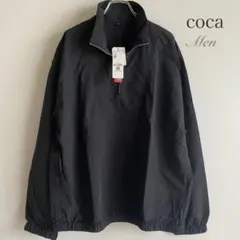 coca ハーフジップ ナイロンジャケット　ブラック　メンズ　Mサイズ