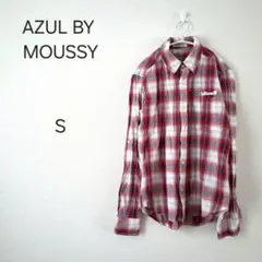 1544＊アズールバイマウジー チェック柄 長袖シャツ S ギャル