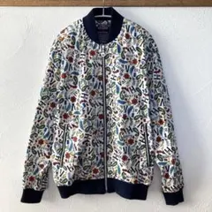 HENRY VAL ヘンリーバル　総柄 ジップアップジャケット ブルゾン