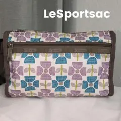 LeSportsac 花柄ショルダーバッグ ミニバッグ フラワー 白 レスポ