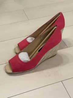 極美品　タラントンバイダイアナ　ピンク ウェッジサンダル　23.5cm