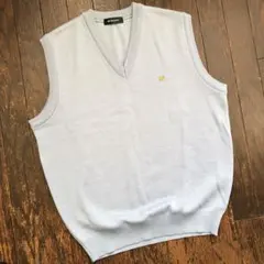 Golden Bear 水色Vネック ベストLL肩幅46身丈68身幅58