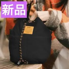 新品 kiu キウ パデッドポケッタフルミニショルダーバッグ ブラック 黒