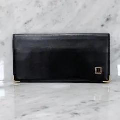 dunhill ダンヒル 長財布 本革 ブラック 黒 ゴールド 金 札入れ