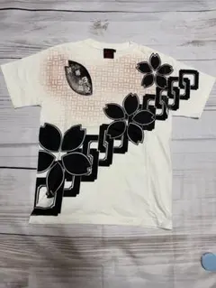 【泥棒日記】泥棒日記 桜 和柄プリント Tシャツ 小（S相当）