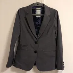 【PAGEBOY】グレー テーラードジャケット シングルボタン レディース
