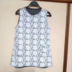 レディース ノースリーブ チュニック レース生地