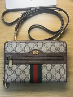 GUCCI グッチ GGスプリーム シェリーライン ショルダーウォレット 長財布のサムネイル