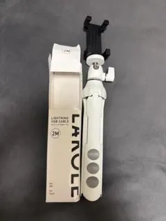 LAKOLE スマホ用 3脚 ホワイト シャッターリモコンつきのサムネイル