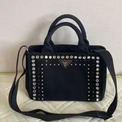 PRADA ブラック　カナパ　ショルダーストラップ CANAPA プラダ PRADA 2WAYショルダーバッグ 2018SS春夏新作