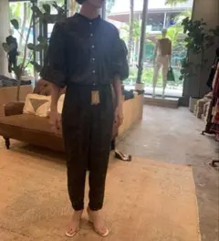 ISABEL ÉTOILE 花柄 ブラックオールインワン