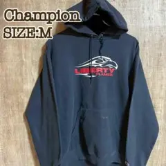Champion チャンピオン プルオーバーパーカー M ネイビー チームロゴ