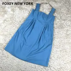 フォクシーニューヨーク ジャンバースカート ワンピース 42 XL ブルー系