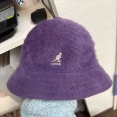 SALE‼️KANGOL　ファーゴラ　ベル型バケハ　紫　Lサイズ　アンゴラのサムネイル
