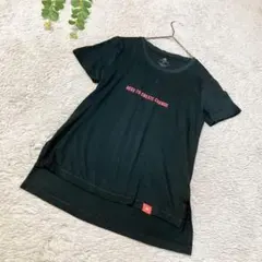 adidas　半袖Ｔシャツ　ブラック　Ｍ　スポーツ　3本線
