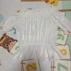 LOWRYS FARM オフショルダー 半袖 トップス ホワイト M