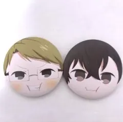 文豪ストレイドッグス　太宰治　国木田独歩　ほっぺたモチモチ缶バッチ　2個セット