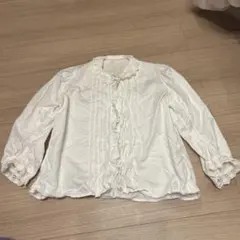 vintage アイボリー レース 長袖シャツ ブラウス 白 古着 - メルカリ