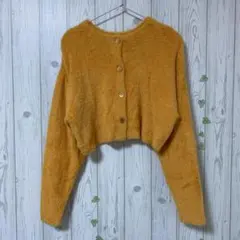 FREE'S MART 前後2Way シャギー　ショート丈ニット　カーディガン