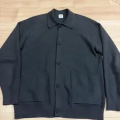 エディフィス　ニットカーディガン　カシミア混 Mサイズ チャコールグレー