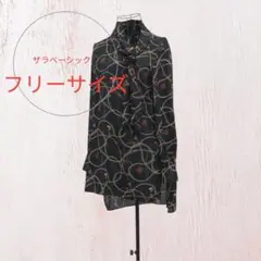 【現品限り】 ZARABASIC ザラベーシック　ボウタイ　ブラック　ブラウス