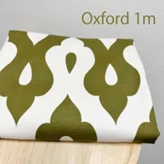 特価★カーキとオフの大柄モロッカン柄★北欧テイストの綿オックス生地★1m布はぎれ