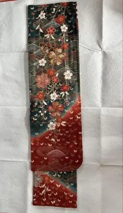絶品 正絹訪問着 華やかな四季の花々金・銀・菊刺繍 梅松【映画 極妻 