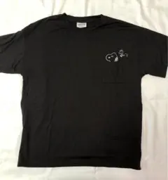PEANUTS スヌーピー ポケットTシャツ ブラックのサムネイル