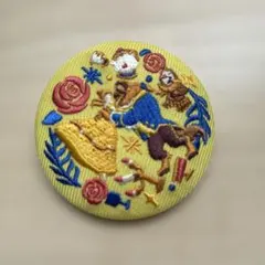 美女と野獣 刺繍缶バッジ Disneyのサムネイル