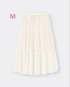 新品＊GU ジーユー ティアードロングスカート M＊