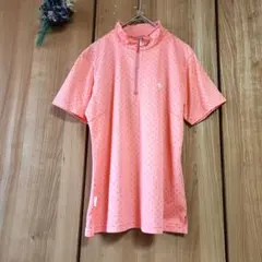 ♦️断捨離【アシックス】ハーフジップ ドット柄 半袖 トップス ゴルフ