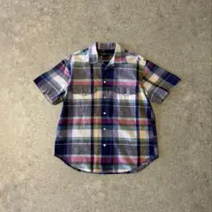 90s 00s ラルフローレン オープンカラーシャツ 開襟シャツ チェック