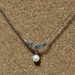 アコヤ真珠とピンクトルマリンのネックレス