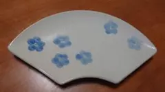 有田焼 花柄扇形3枚