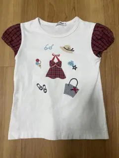 ファミリア クマ刺繍付きギンガムチェックTシャツ90 ファミリア クマ刺繍付きギンガムチェックTシャツ90 - メルカリ
