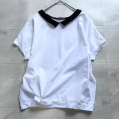 美品】BLANCVERT ブランベールリネンノースリーブシャツ ブラウス L
