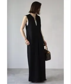 【Bonjour Sagan】ディープVネックオールインワン