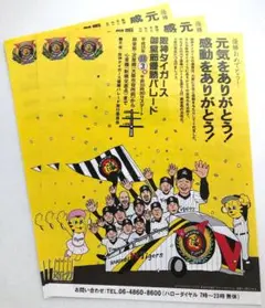 チラシのみ★阪神タイガース★2003年優勝パレード 星野仙一 ３枚 御堂筋