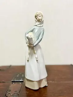 リヤドロ 陶器 フィギュリン きれいにしましょうね 少女と犬 置物 リヤドロ 陶器 フィギュリン きれいにしましょうね 少女と犬 置物