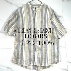 アーバンリサーチdurable linen 麻100%バンドカラーシャツ