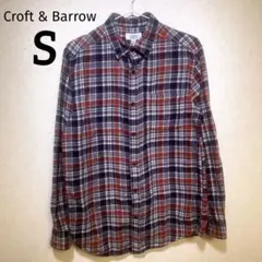 USA古着 Croft&Barrow ネルシャツ 赤チェック S
