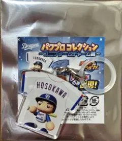 中日ドラゴンズ　パワプロプロ野球コラボ　ユニフォームチャーム　細川成也選手