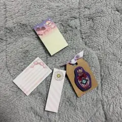 付箋 4枚セット 花柄・瓶のイラスト