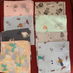 未使用　昭和レトロ　ハンカチ　まとめ売り　8枚