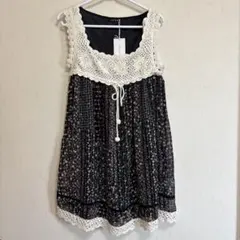 【新品】INGNIイング　花柄ノースリーブチュニック　サイズM