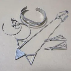 【匿名配送】シルバー系アクセサリーセット（4点セット）