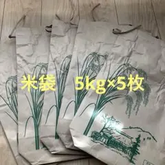 米袋 使用済み 5枚セット③ クラフト紙 ハンドメイド 保管袋